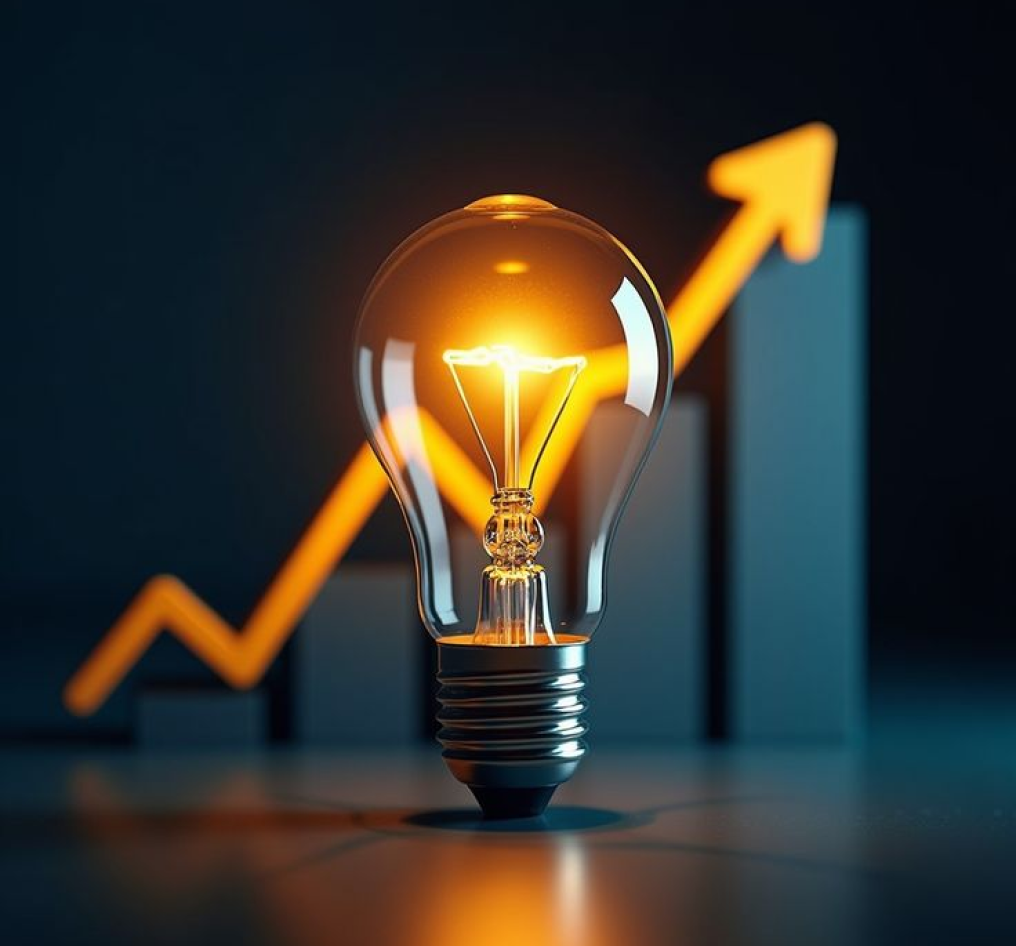 Growth and strategy lightbulb